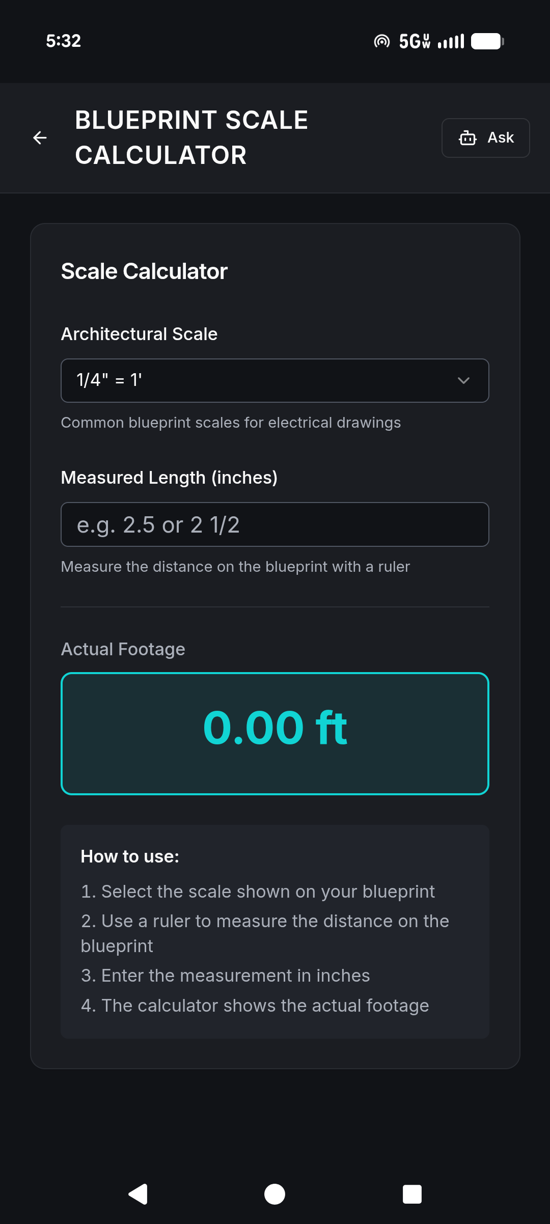 Jolt Blueprint Scale Calculator
