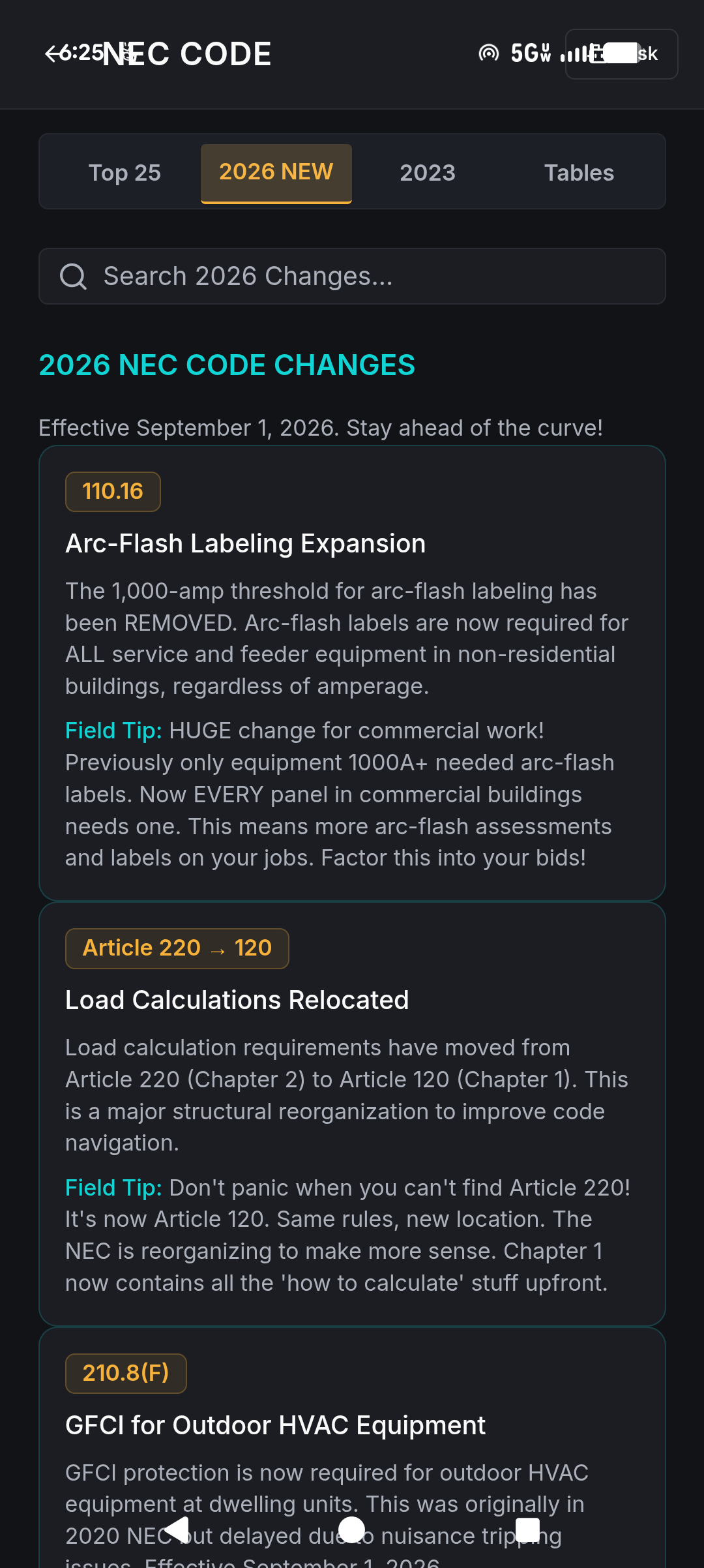 Jolt NEC 2026 Changes